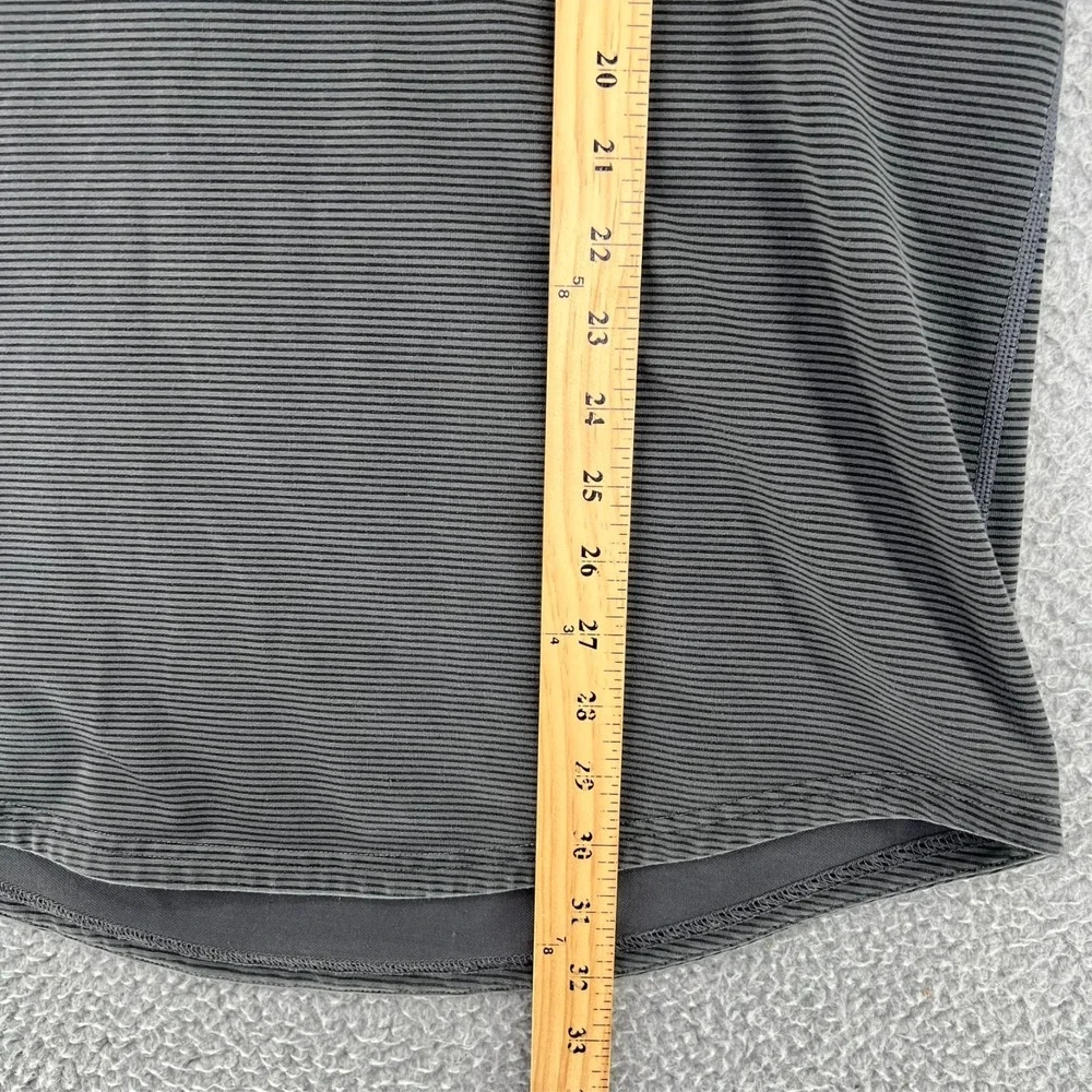 Bylt Shirt Mens Large Gray Drop Cut Lux Tee Short Sleeve‎ Stretch Stripes